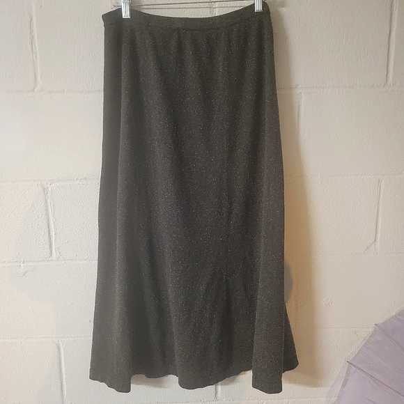 J. JILL Grey Speckled Silk Blend Knit Maxi Skirt Size Medium - Picture 7 of 7